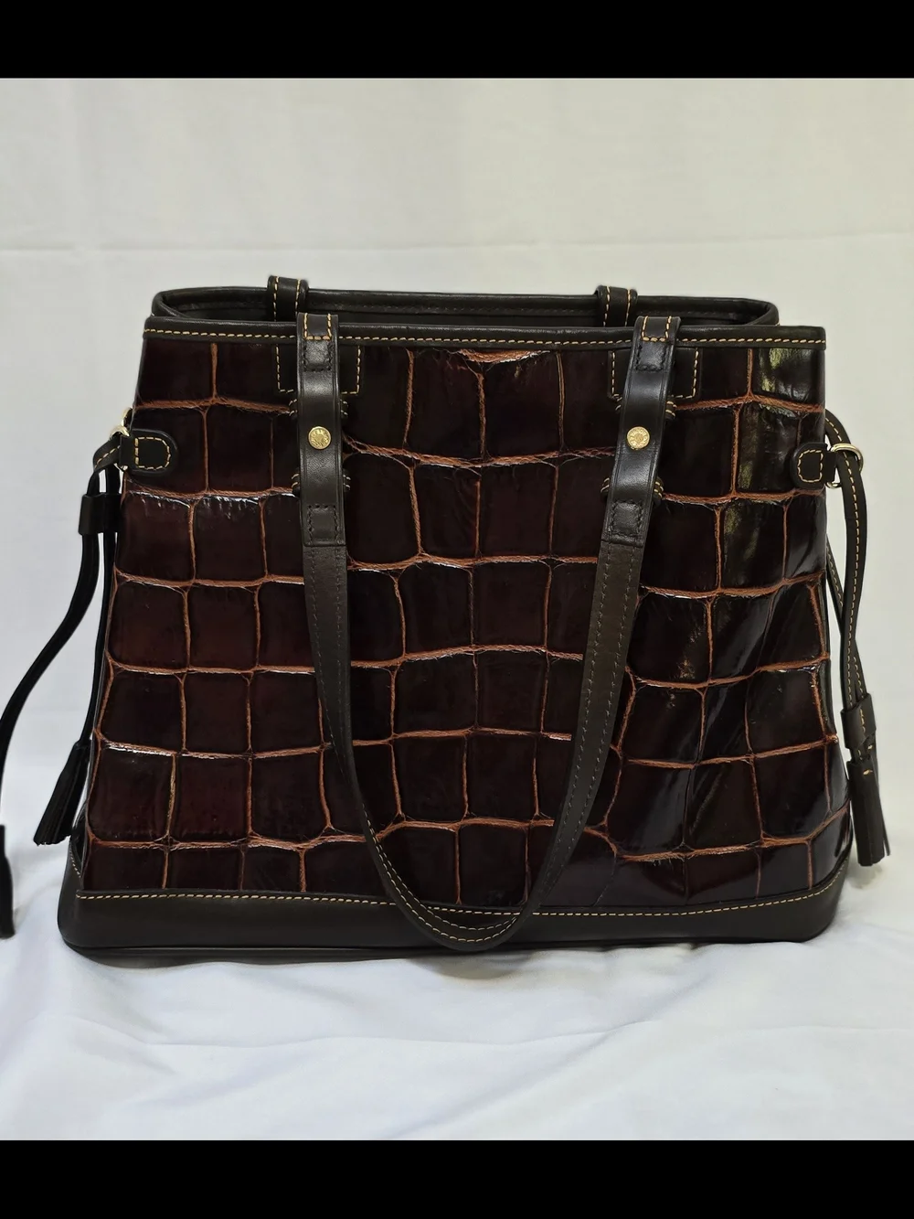 Dooney & Bourke Dillen Croco Embossed Leather Tote 3-Piece Set